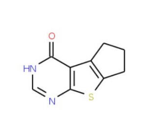 1,2,3,5-Tetrahydro-8-thia-5,7-diaza-cyclopenta[a]indene-4-one (CAS 14346-25-9) - chemical structure image
