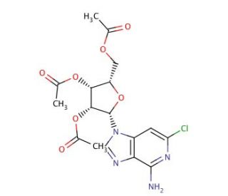 1-(2,3,5-Tri-O-acetyl-&beta;-D-ribofuranosyl)-4,6-dichloroimidazo[4,5-c]pyridine (CAS 63423-94-9) - chemical structure image