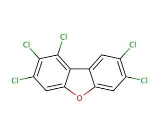 1,2,3,7,8-Pentachlorodibenzofuran (CAS 57117-41-6) - chemical structure image