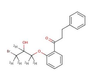 1-[2-(3-Bromo-2-hydroxypropoxy-d5)phenyl]-3-phenyl-1-propanone - chemical structure image
