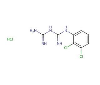 1-(2,3-Dichlorophenyl)biguanide hydrochloride (CAS 175205-08-0) - chemical structure image