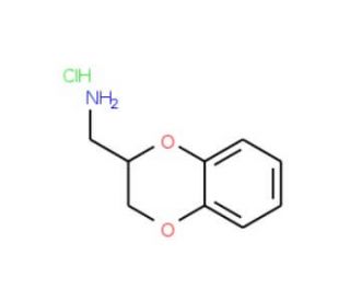 1-(2,3-dihydro-1,4-benzodioxin-2-yl)methanamine hydrochloride (CAS 1446-27-1) - chemical structure image