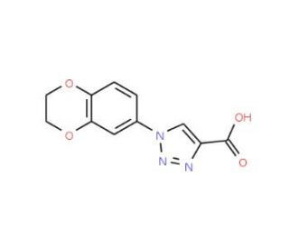 1-(2,3-dihydro-1,4-benzodioxin-6-yl)-1H-1,2,3-triazole-4-carboxylic acid - chemical structure image