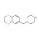 1-(2,3-dihydro-1,4-benzodioxin-6-ylmethyl)piperazine (CAS 67869-88-9) - chemical structure image
