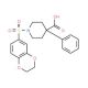 1-(2,3-dihydro-1,4-benzodioxin-6-ylsulfonyl)-4-phenylpiperidine-4-carboxylic acid - chemical structure image