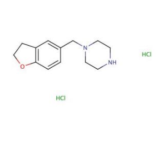 1-(2,3-dihydro-1-benzofuran-5-ylmethyl)piperazine dihydrochloride - chemical structure image