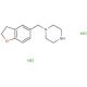 1-(2,3-dihydro-1-benzofuran-5-ylmethyl)piperazine dihydrochloride - chemical structure image