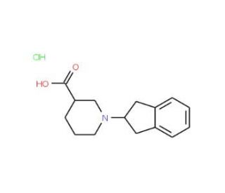 1-(2,3-Dihydro-1H-inden-2-yl)piperidine-3-carboxylic acid hydrochloride - chemical structure image