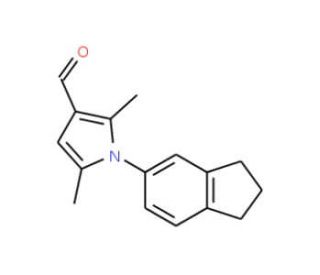 1-(2,3-dihydro-1H-inden-5-yl)-2,5-dimethyl-1H-pyrrole-3-carbaldehyde - chemical structure image