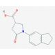 1-(2,3-dihydro-1H-inden-5-yl)-5-oxopyrrolidine-3-carboxylic acid - chemical structure image