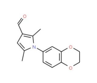 1-(2,3-Dihydro-benzo[1,4]dioxin-6-yl)-2,5-dimethyl-1H-pyrrole-3-carbaldehyde - chemical structure image