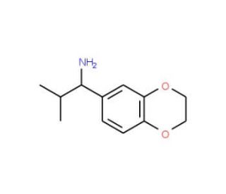 1-(2,3-Dihydro-benzo[1,4]dioxin-6-yl)-2-methyl-propylamine - chemical structure image