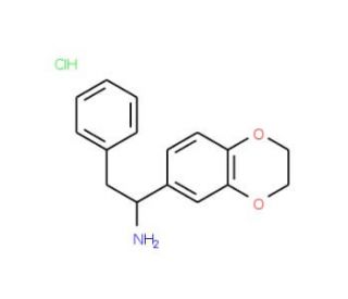 1-(2,3-Dihydro-benzo[1,4]dioxin-6-yl)-2-phenyl-ethylamine hydrochloride - chemical structure image