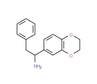 1-(2,3-Dihydro-benzo[1,4]dioxin-6-yl)-2-phenyl-ethylamine - chemical structure image