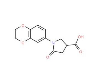 1-(2,3-Dihydro-benzo[1,4]dioxin-6-yl)-5-oxo-pyrrolidine-3-carboxylic acid - chemical structure image
