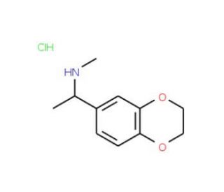 [1-(2,3-Dihydro-benzo[1,4]dioxin-6-yl)-ethyl]-methyl-amine hydrochloride - chemical structure image