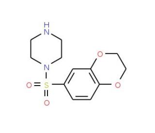 1-(2,3-Dihydro-benzo[1,4]dioxine-6-sulfonyl)-piperazine (CAS 95591-73-4) - chemical structure image