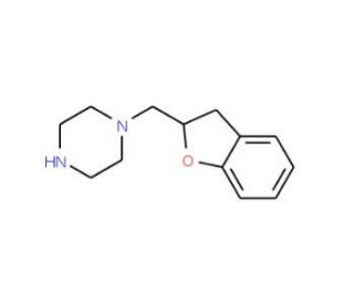 1-(2,3-Dihydro-benzofuran-2-ylmethyl)-piperazine - chemical structure image