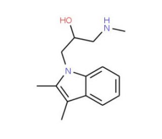 1-(2,3-Dimethyl-indol-1-yl)-3-methylamino-propan-2-ol - chemical structure image