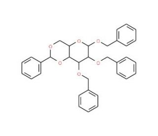 1,2,3-Tri-O-benzyl-4,6-O-benzylidene-a-D-galactopyranoside (CAS 53929-36-5) - chemical structure image
