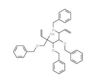 1,2,3-Tri-O-benzyl-4-C-[(benzyloxy)methyl]-1,2,7,8-tetradeoxy-D-gluco-octa-1,7-dieenitol - chemical structure image