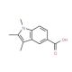 1,2,3-Trimethyl-1H-indole-5-carboxylic acid - chemical structure image