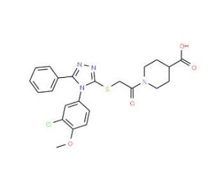 1-{2-[4-(3-Chloro-4-methoxy-phenyl)-5-phenyl-4H-[1,2,4]triazol-3-ylsulfanyl]-acetyl}-piperidine-4-carboxylic acid - chemical