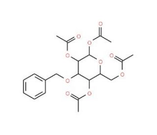 1,2,4,6-Tetra-O-acetyl-3-O-benzyl-b-D-glucopyranose (CAS 39686-94-7) - chemical structure image