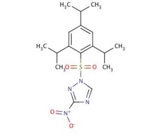 1-(2,4,6-Triisopropylbenzenesulfonyl)-3-nitro-1H-1,2,4-triazole (CAS 73118-37-3) - chemical structure image