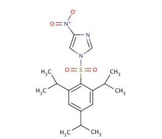 1-(2,4,6-Triisopropylbenzenesulfonyl)-4-nitroimidazole (CAS 63734-76-9) - chemical structure image