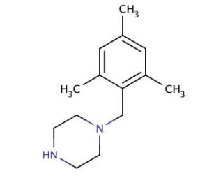 1-(2,4,6-Trimethylbenzyl)piperazine (CAS 41717-26-4) - chemical structure image