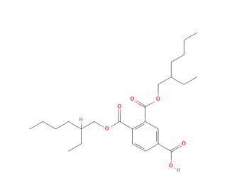 1,2,4-Benzenetricarboxylic Acid 1,2-Bis(2-ethylhexyl) Ester (CAS 63468-09-7) - chemical structure image