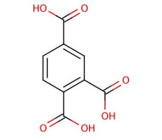 1,2,4-Benzenetricarboxylic acid (CAS 528-44-9) - chemical structure image