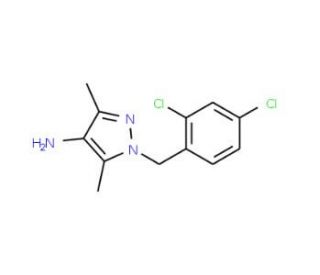 1-(2,4-Dichlorobenzyl)-3,5-dimethyl-1H-pyrazol-4-amine - chemical structure image