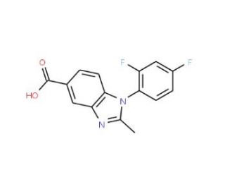 1-(2,4-Difluorophenyl)-2-methyl-1H-benzimidazole-5-carboxylic acid - chemical structure image