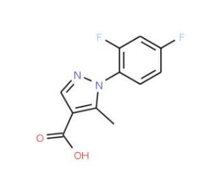 1-(2,4-difluorophenyl)-5-methyl-1H-pyrazole-4-carboxylic acid - chemical structure image