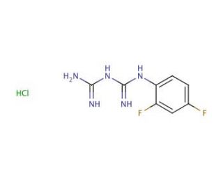 1-(2,4-Difluorophenyl)biguanide hydrochloride (CAS 66088-52-6) - chemical structure image