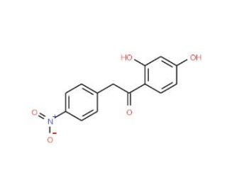1-(2,4-Dihydroxy-phenyl)-2-(4-nitro-phenyl)-ethanone (CAS 15485-63-9) - chemical structure image