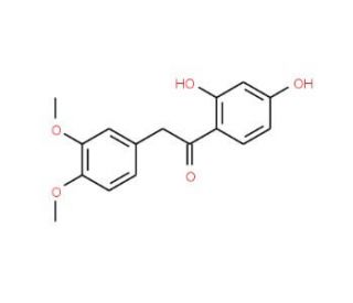 1-(2,4-dihydroxyphenyl)-2-(3,4-dimethoxyphenyl)ethanone (CAS 24126-98-5) - chemical structure image