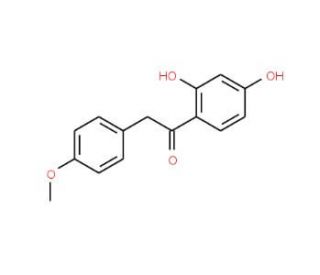 1-(2,4-dihydroxyphenyl)-2-(4-methoxyphenyl)ethanone (CAS 487-49-0) - chemical structure image