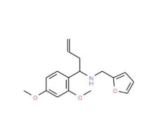 [1-(2,4-Dimethoxy-phenyl)-but-3-enyl]-furan-2-ylmethyl-amine - chemical structure image