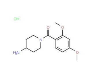 1-(2,4-dimethoxybenzoyl)piperidin-4-amine hydrochloride - chemical structure image