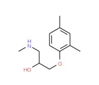 1-(2,4-Dimethylphenoxy)-3-methylamino-propan-2-ol - chemical structure image