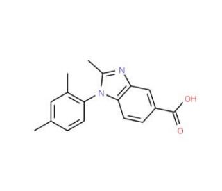 1-(2,4-Dimethylphenyl)-2-methyl-1H-benzimidazole-5-carboxylic acid - chemical structure image