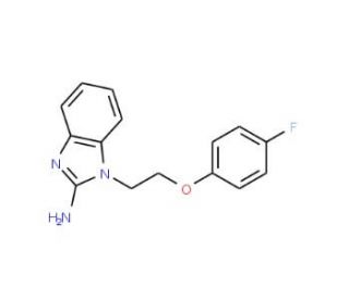 1-[2-(4-Fluoro-phenoxy)-ethyl]-1H-benzoimidazol-2-ylamine - chemical structure image