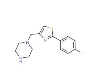 1-{[2-(4-fluorophenyl)-1,3-thiazol-4-yl]methyl}piperazine - chemical structure image