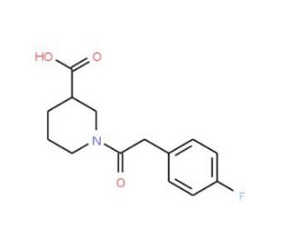 1-[2-(4-fluorophenyl)acetyl]piperidine-3-carboxylic acid - chemical structure image