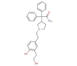 1-[2-[4-Hydroxy-3-(2-hydroxyethyl)phenyl]ethyl]-&alpha;,&alpha;-diphenyl-3-pyrrolidineacetamide - chemical structure image