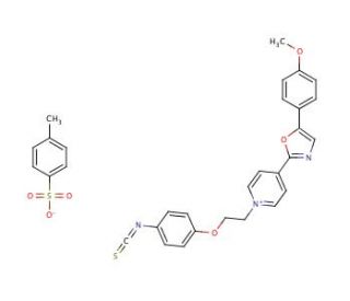 1-[2-(4-Isothiocyanatophenoxy)ethyl]-4-[5-(4-methoxyphenyl)-2-oxazolyl]pyridinium tosylate (CAS 155862-93-4) - chemical struc