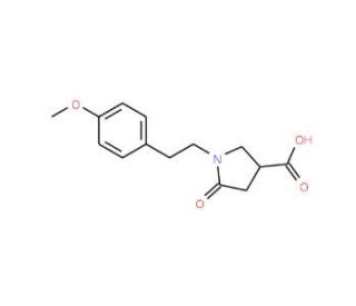 1-[2-(4-Methoxy-phenyl)-ethyl]-5-oxo-pyrrolidine-3-carboxylic acid - chemical structure image